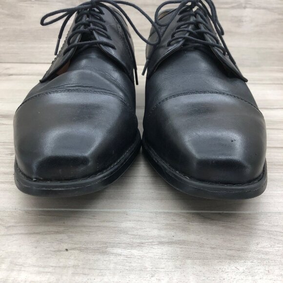 Johnston & Murphy Dress Shoes Mens 9.5XW Black Leather Cap Toe Derby Oxfords main image 4